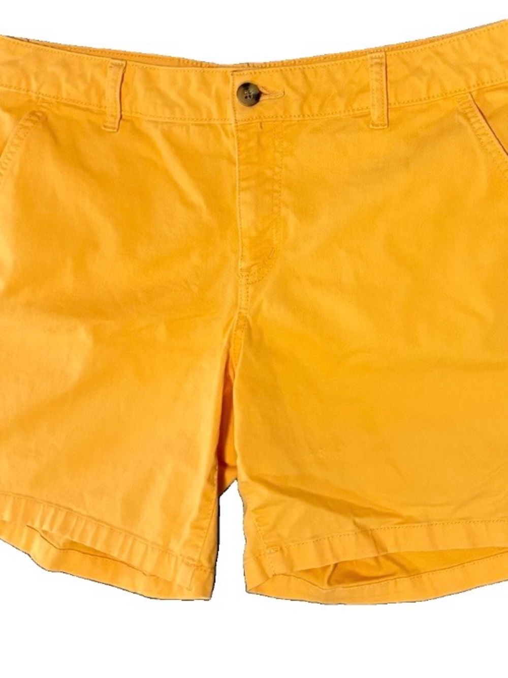 a.n.a. Women’s Chino Shorts Size 12 Orange Mid Rise 7” Inseam Stretch Cotton